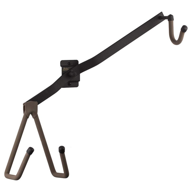 String Swing حامل جيتار كهربائي أفقي من نوع ستراينغ سوينغ للجيتارات الصلبة، المجوفة ونصف المجوفة. تركيب على الحائط. حتى 15 رطل (BCC151-N-FW) - Image 1